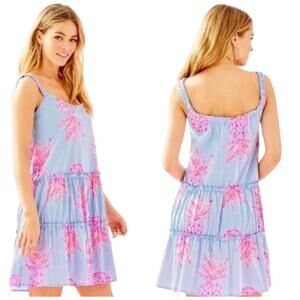 Lilly Pulitzer Loro Dress in Rum Swizzle Dress Size Large HTF Unicorn!